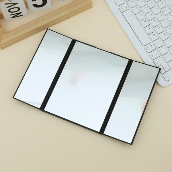 Tri-Fold Large Mirror: Foldable Portable Makeup Mirror for Home & Travel