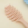Flexible Curved Vent Hair Brush Detangler with Pointed Tail Handle comb