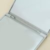 Slim Square Double-Sided Mirror: Portable Travel Makeup Mirror (Silver/White/Pink)