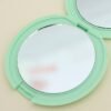 Pastel Round Compact Mirror: Double-Sided Portable Travel Makeup Mirror (Multi-Color)
