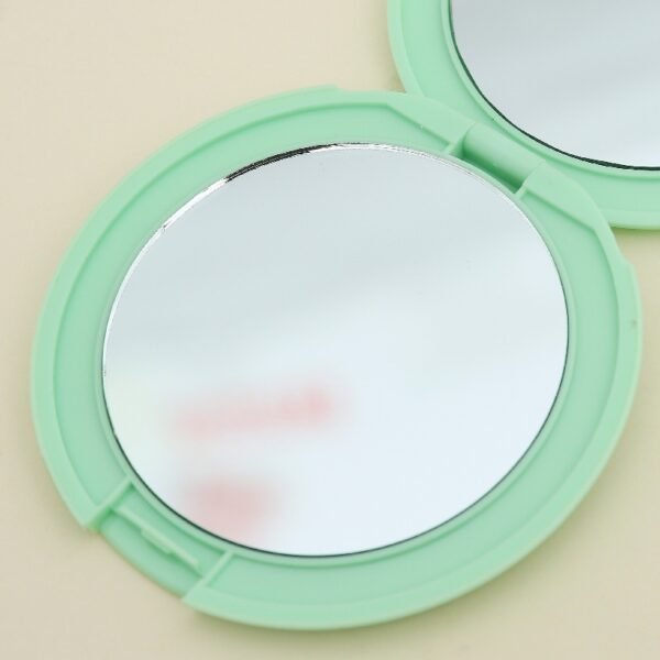 Pastel Round Compact Mirror: Double-Sided Portable Travel Makeup Mirror (Multi-Color)