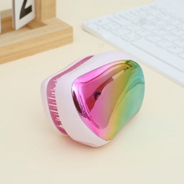 Mini Portable Detangling Hair Brush with Mirror Travel Hair Comb Set